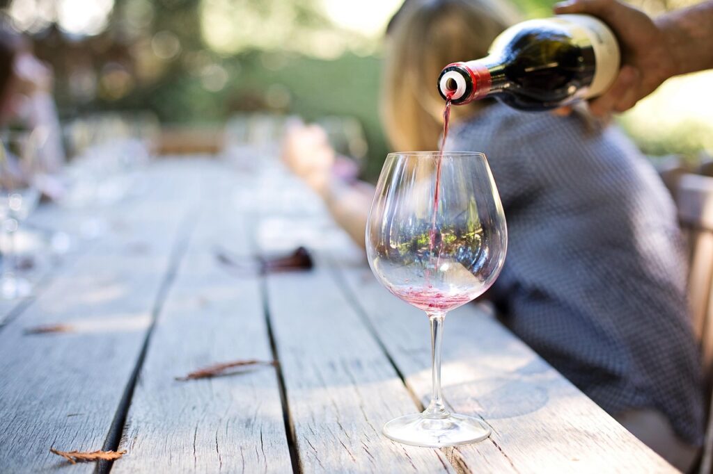 Dégustation de vin en plein air