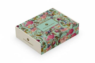Étui cadeau floral vert 2 ou 3 bouteilles Schola Sarmenti