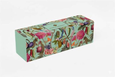 Étui cadeau floral vert 1 bouteille Schola Sarmenti