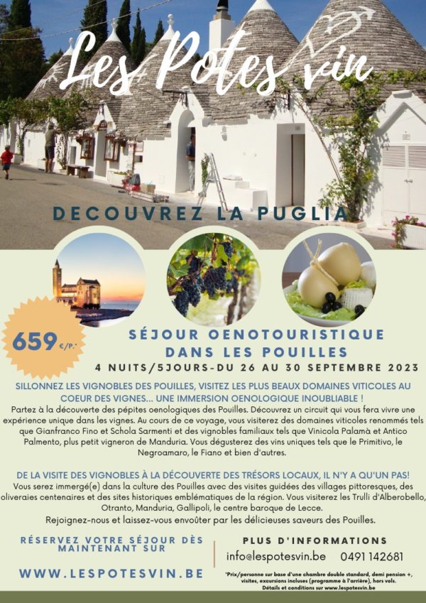 Séjour œnotouristique dans les Pouilles du 26 au 30 septembre 2023 - Réservation (acompte) – Image 5