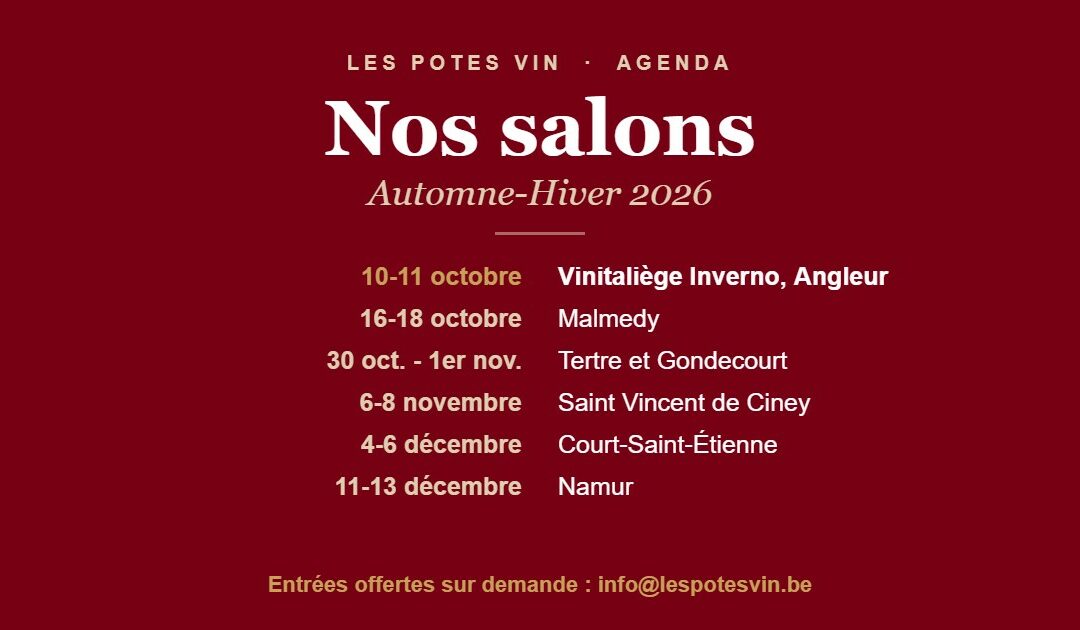 Les Potes Vin sur les salons | Automne-Hiver 2026